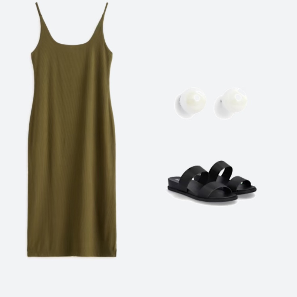 Abercrombie & Fitch Midi Dress in green - Picture 6 of 9